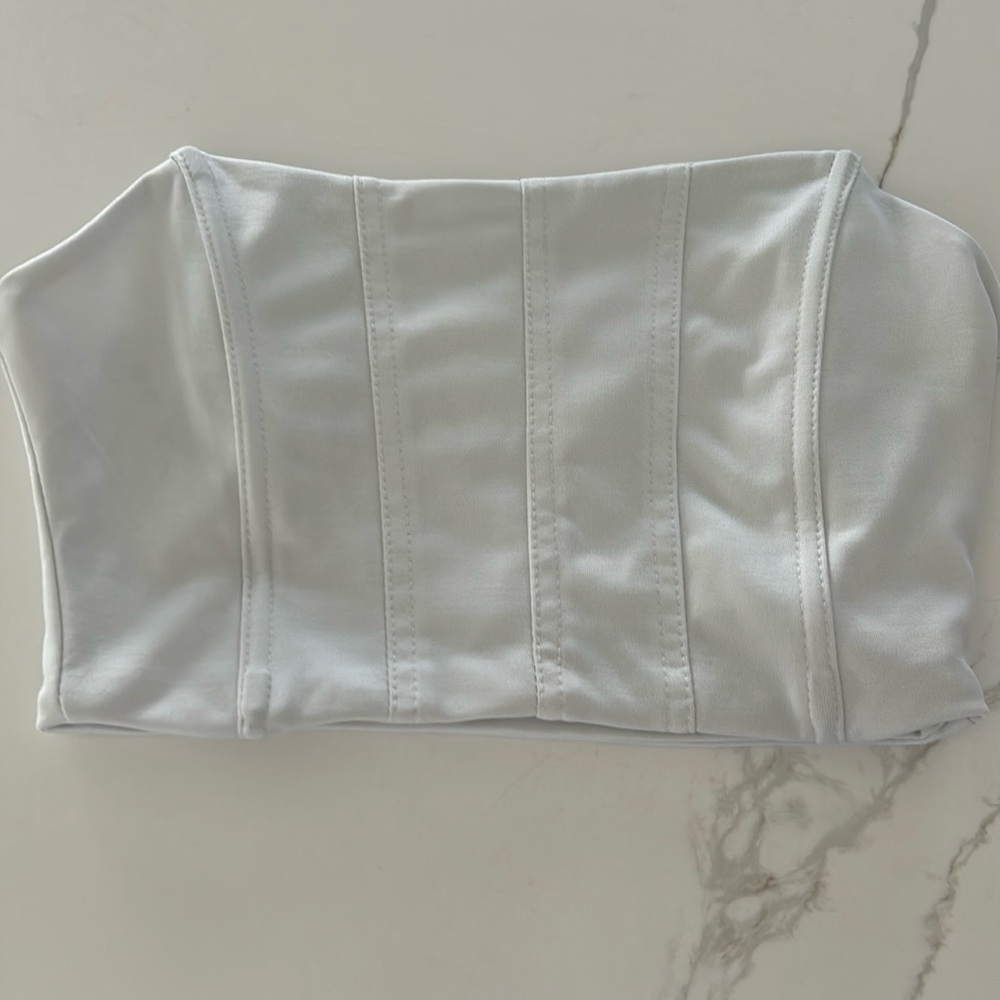 Women’s white tube top